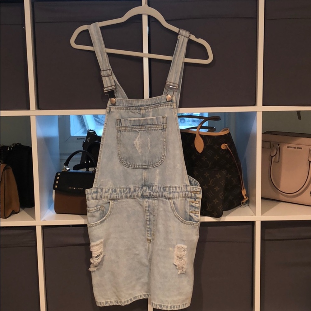 Jean overall skirt
